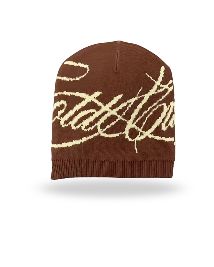 jacquard letter Beanie