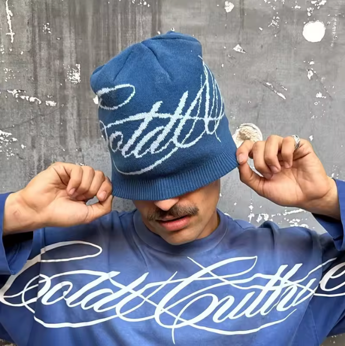 jacquard letter Beanie