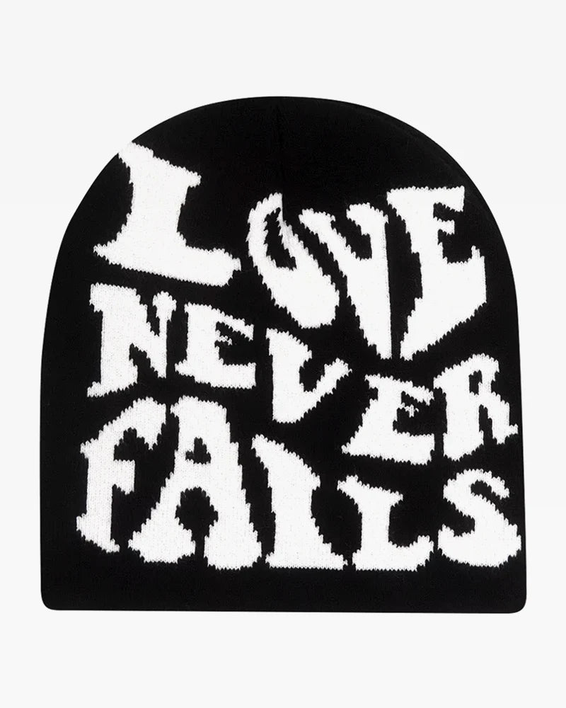 Love never fails beanie